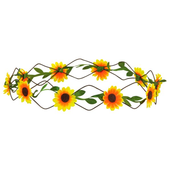 fascia per capelli con fiori gialli