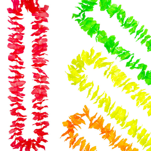 collana hawaiana fluorescente colori assortiti