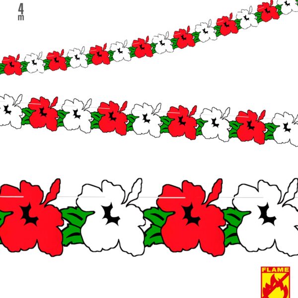 festone in carta con orchidee