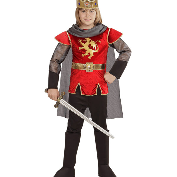 costume da rè artù rosso