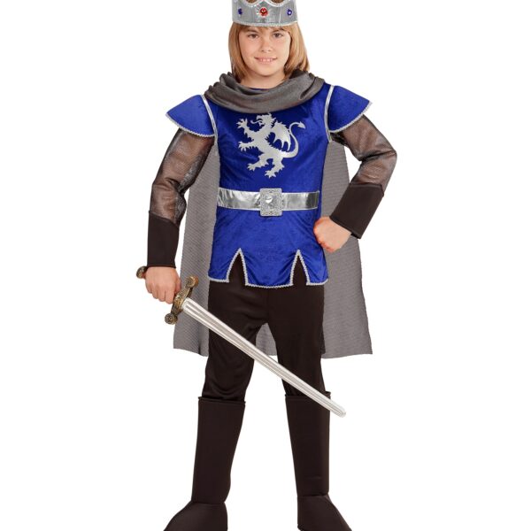 costume da rè artù blu