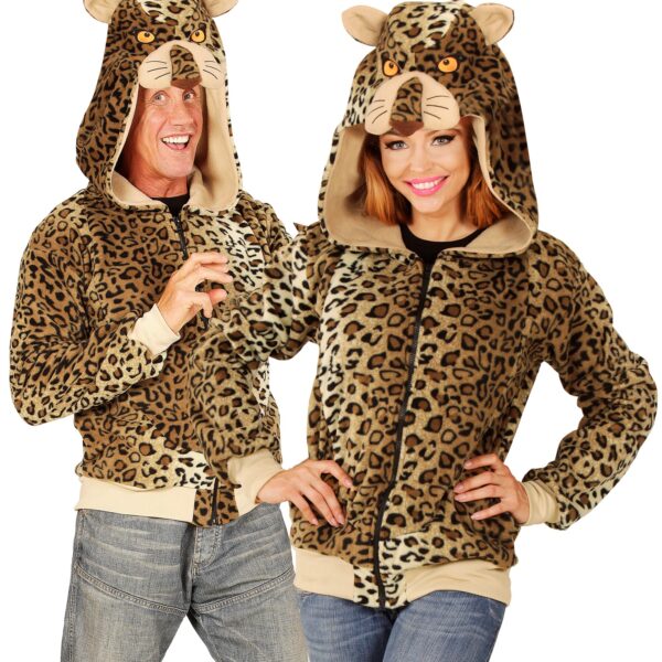 giacca felpa da leopardo
