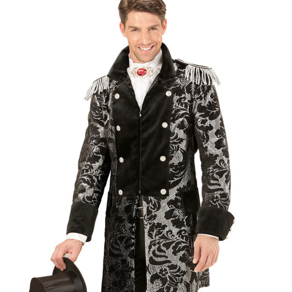 cappotto parata jacquard argento