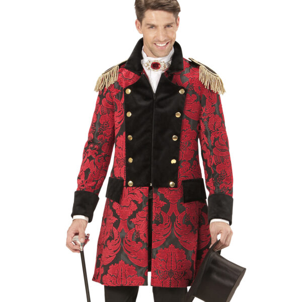 cappotto parata jacquard rosso