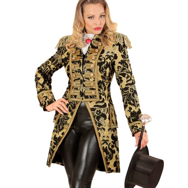 giacca frac jacquard oro