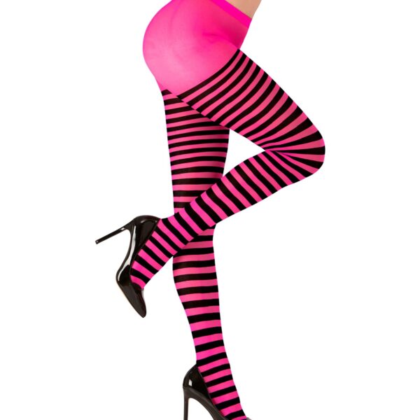 collant a righe rosa nero