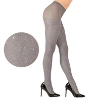 collant argento glitterato