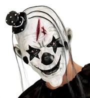maschera da killer clown con capelli