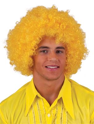 parrucca giallo afro disco