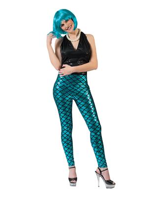 leggings azzurri da sirena