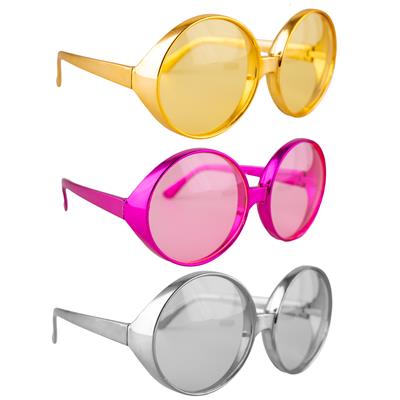 occhiali disco power glitter colori assortiti