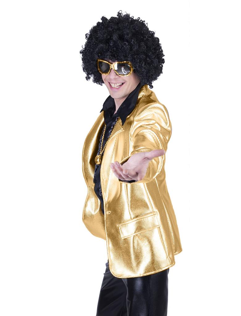 giacca oro lucido disco