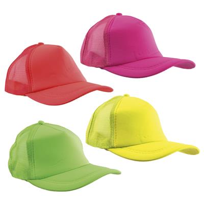 cappello con visiera fluorescente colori assortiti