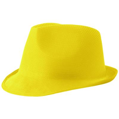 cappello giallo da gangster fluorescente