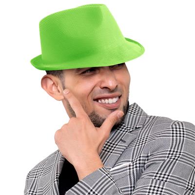 cappello verde da gangster fluorescente