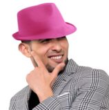 cappello borsalino neon arancione