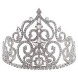 coroncina argento con strass da principessa