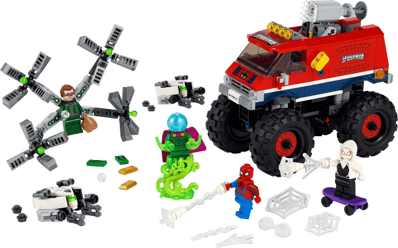 lego marvel superheroes monster truck di spider man vs. mysterio