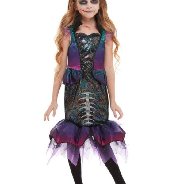 Costume da sirena,sirena zombie,zombie,costume da sirena per bambine,costumi per bambine,halloween,costumi di halloween