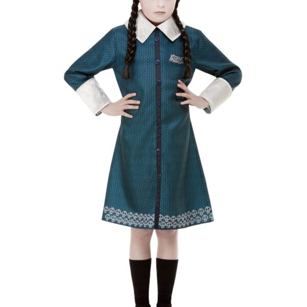Mercoledì Addams,costume da Mercoledì Addams,famiglia Addams,Addams,Costume da Mercoledì Addams per Bambine,costumi di halloween,halloween