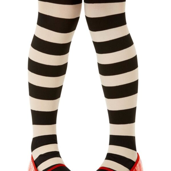collant bambina,calze per bambine,collant santoro,santoro,collant a righe,collant bianchi e neri,collant