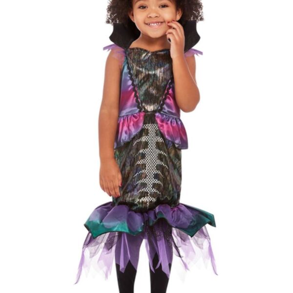 costume da sirena,sirena,sirena oscura,costume di halloween,costume per bambine di halloween,halloween
