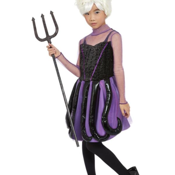 costume da strega,costume da ursula,ursula la sirenetta,costume da strega viola,costume da piovra,costumi di halloween per bambine,costume da strega per bambine