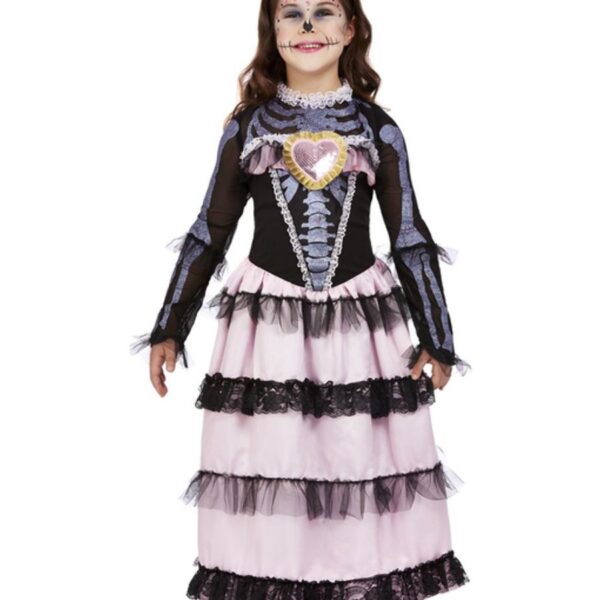 scheletro,costume da scheletro,costume da scheletro per bambine,costume da giorno dei morti