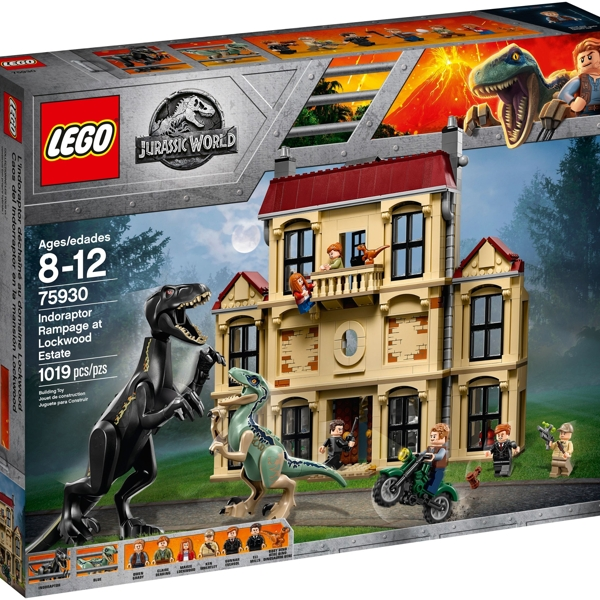 lego jurassic world attacco dell'indoraptor al lockwood estate