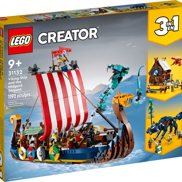 lego creator nave vichinga e jörmungandr