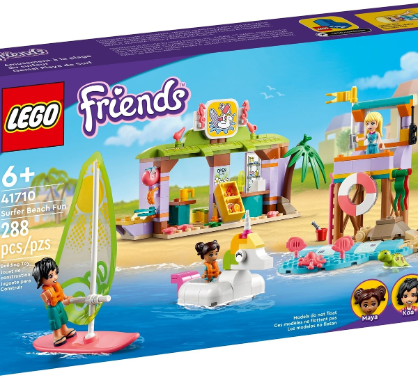 lego friends divertimento sulla spiaggia dei surfer