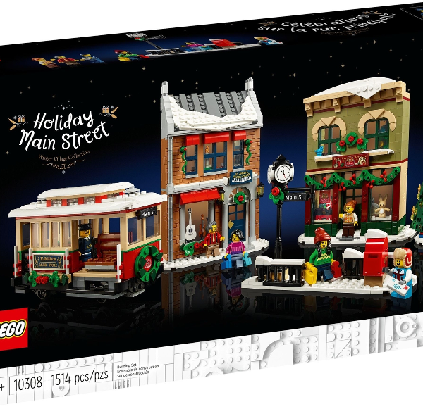 lego icons natale nella strada principale
