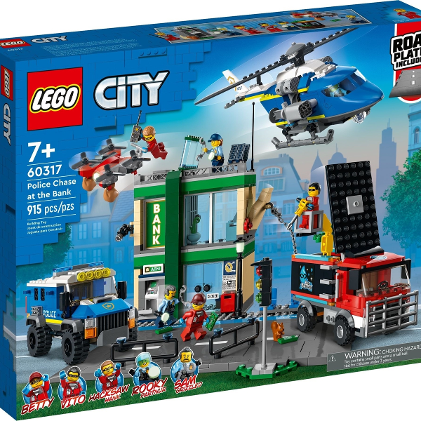 lego city inseguimento della polizia alla banca
