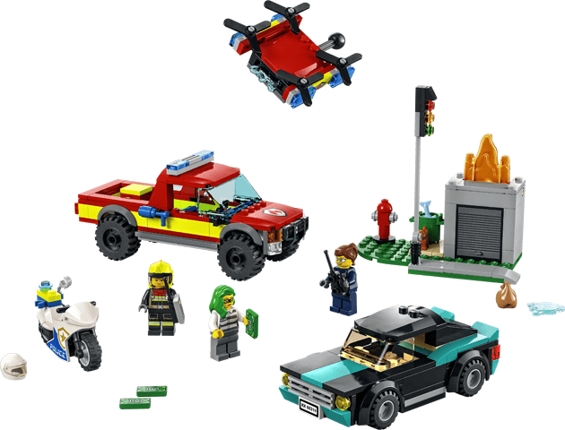 lego city soccorso antincendio e inseguimento della polizia