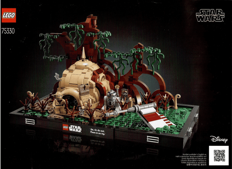 lego star wars diorama addestramento jedi su dagobah