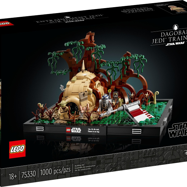 lego star wars diorama addestramento jedi su dagobah