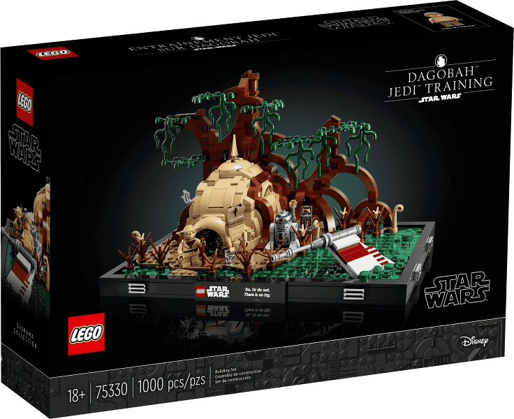lego star wars diorama addestramento jedi su dagobah