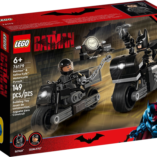lego dc batman inseguimento sulla moto di batman e selina kyle