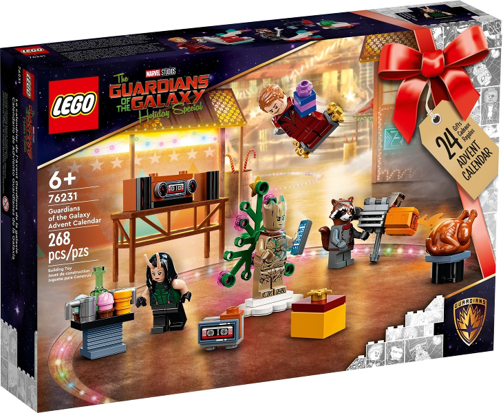lego marvel calendario dell’avvento guardiani della galassia 2022