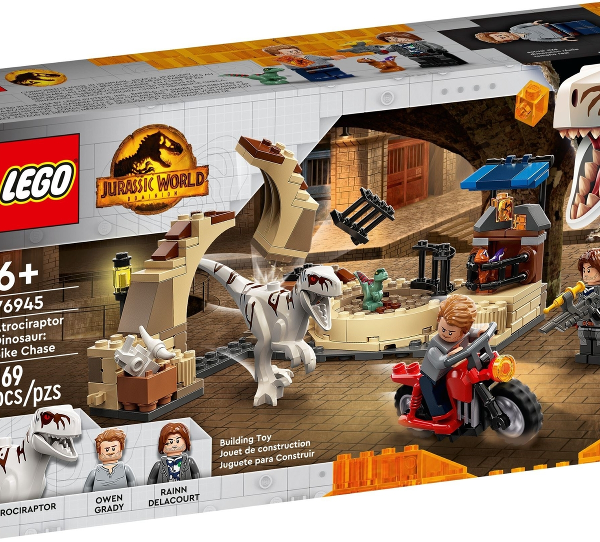 lego jurassic world atrociraptor: inseguimento sulla moto