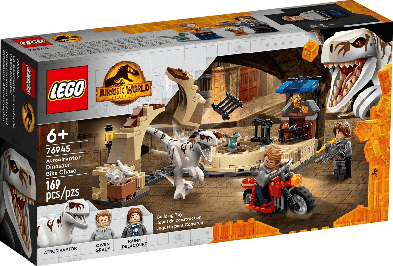 lego jurassic world atrociraptor: inseguimento sulla moto