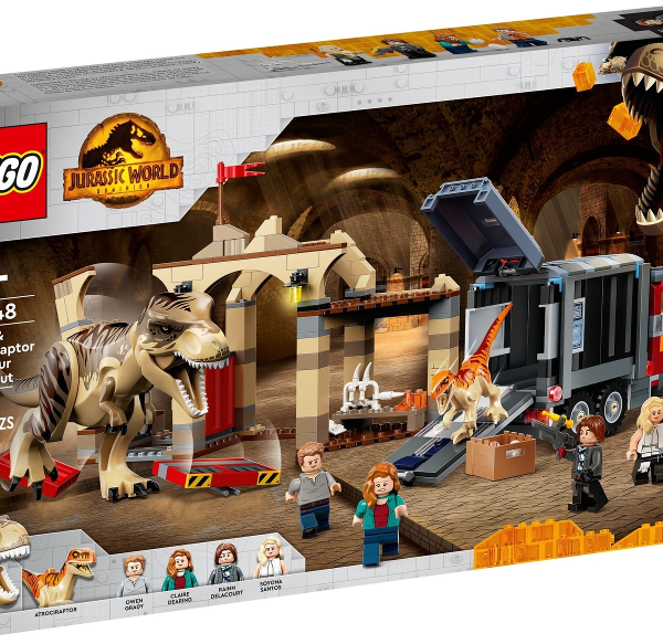 lego jurassic world la fuga del t. rex e dell’atrociraptor