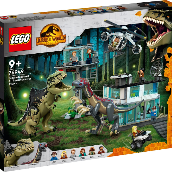 lego jurassic world l’attacco del giganotosauro e del terizinosauro