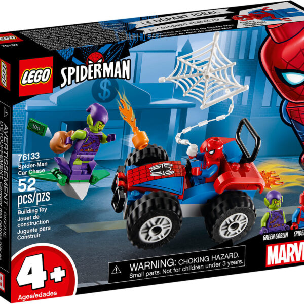 lego marvel spidee man inseguimento in auto di spider man