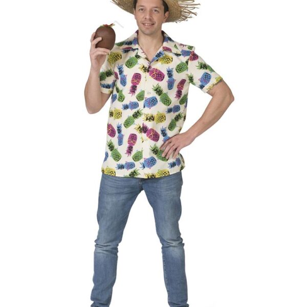 camicia hawaiana con ananas