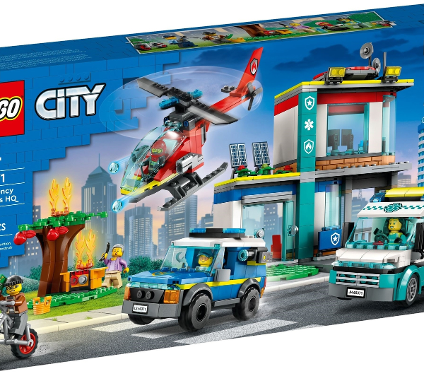 lego city quartier generale veicoli d’emergenza