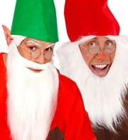 occhiali tondi argento da babbo natale