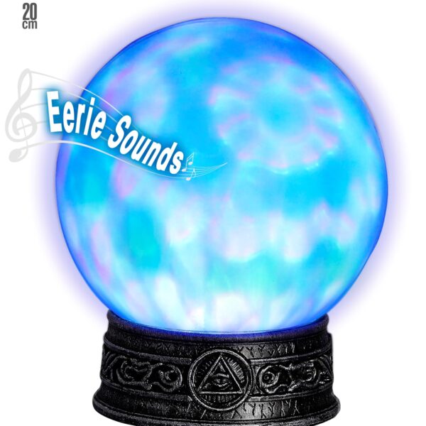 sfera di cristallo luminosa da mago