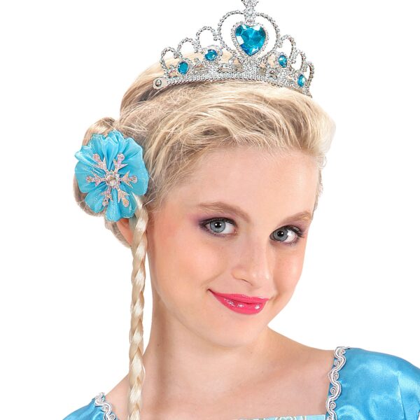 corona argento con gemme azzurre
