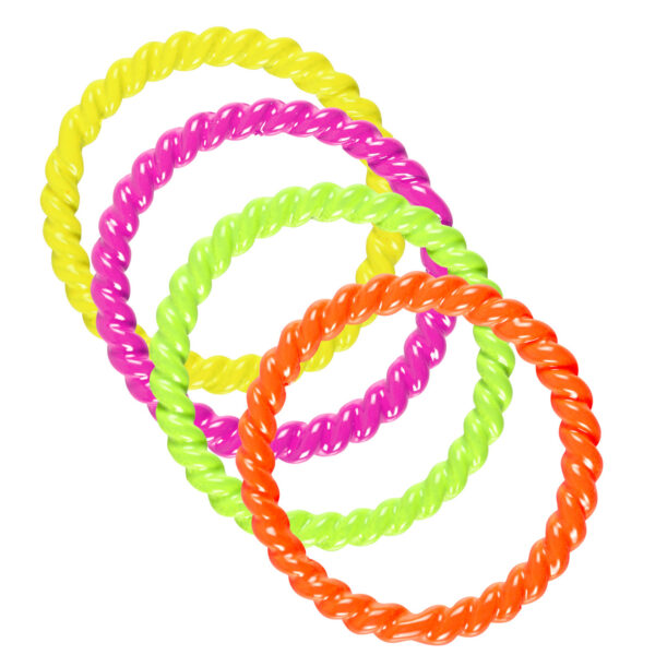set da 4 anelli fluorescenti